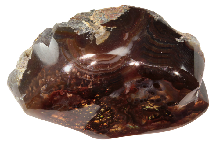 Polished Fire Agate - Calvillo Mines, Mexico #243241